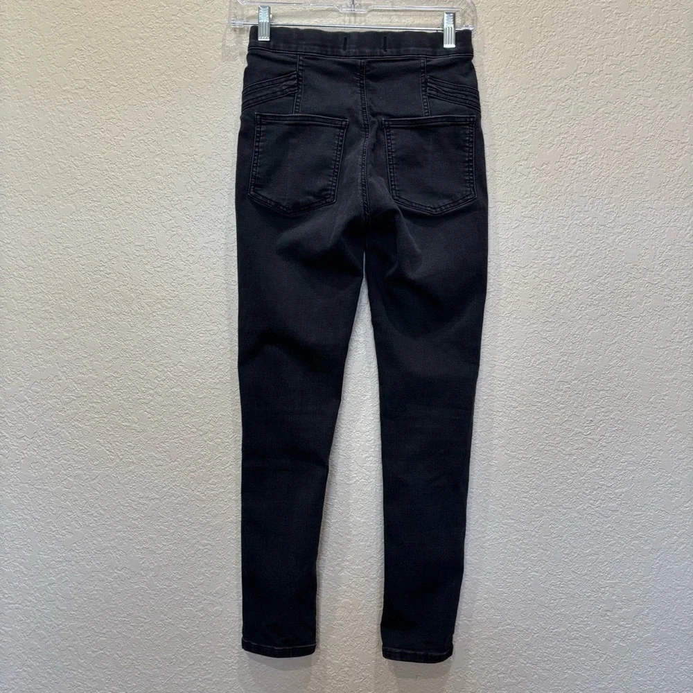 Free People | We the Free Feel Alright Pull On Skinny Jeans in Rinse Black Sz 25 - Picture 7 of 11